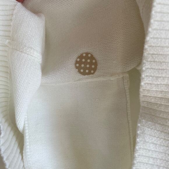 Campure‎ 100% Cotton Sweater Vest White Layering Casual Fisherman Womens Size S - Picture 10 of 10